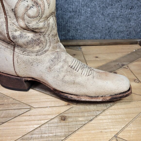 Shyanne Distressed Boots Women's 9.5 Brown Leather Western Cowgirl Snip Toe - Picture 7 of 16